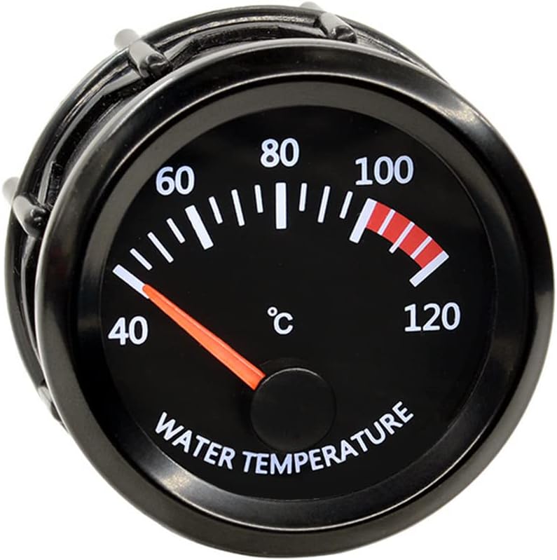 E Support Universal Car 52mm Pointer Water Temp Temperautre Gauge Meter Kit Celsius White LED Light Pointer Indicator Dail Display Electronic - Image 2